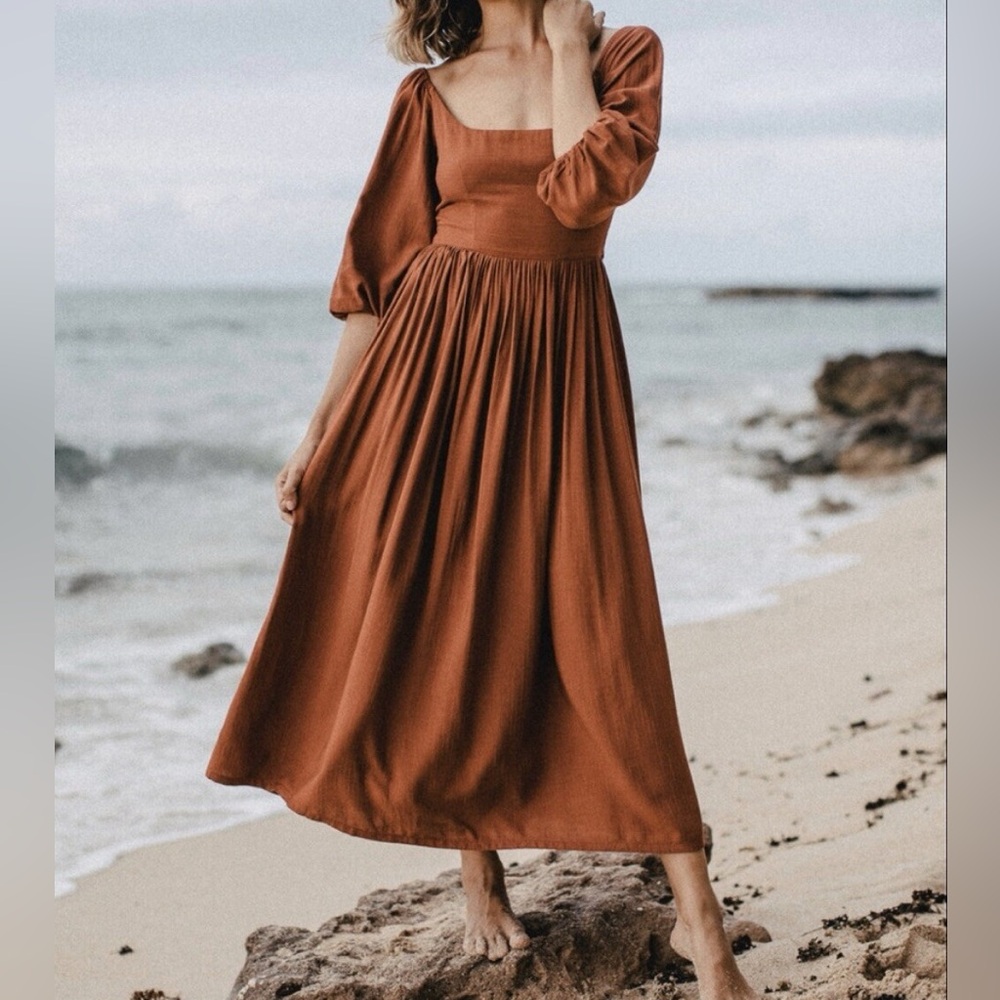 Kara Thoms Bellflower Dress in Red Earth (sold out)